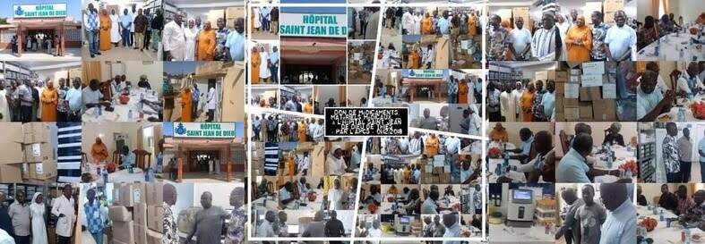 Don de médicaments et matériel médical à l'hôpital Saint Jean de Dieu à Thies au Sénégal