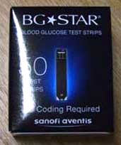 bgstar blood glucose test strips